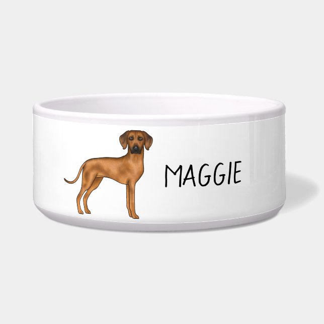 Rhodesian Ridgeback Cute Brown Lion Dog With Name (Front)