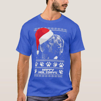 Rhodesian Ridgeback Cute Happy Holidays Christmas  T-Shirt