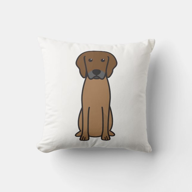 Rhodesian Ridgeback Dog Cartoon Cushion (Front)