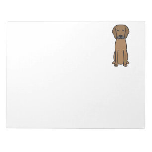Rhodesian Ridgeback Dog Cartoon Notepad