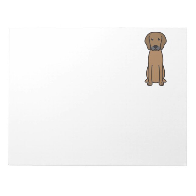 Rhodesian Ridgeback Dog Cartoon Notepad (Front)