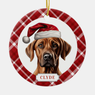 Rhodesian Ridgeback Dog Ceramic Circle Ornament