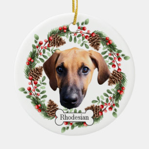 Rhodesian Ridgeback  dog Ceramic Tree Decoration