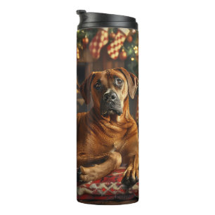 Rhodesian Ridgeback Dog Christmas Festive Thermal Tumbler