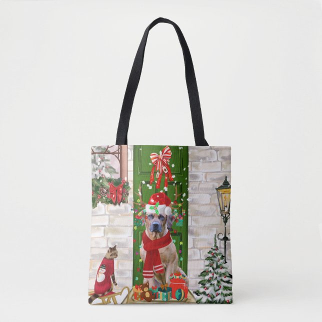 Rhodesian Ridgeback Dog Christmas  Tote Bag (Front)