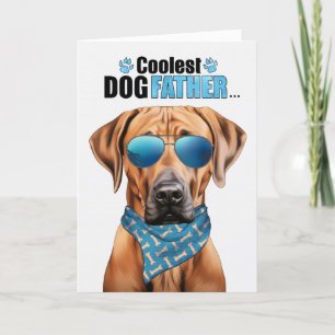 Rhodesian Ridgeback Dog Coolest Dad Father's Day Holiday Card