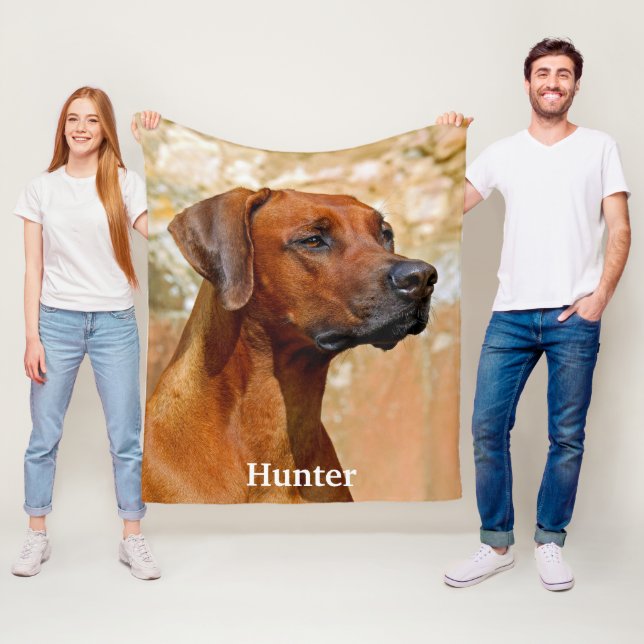 Rhodesian Ridgeback Dog Fleece Blanket (In Situ)