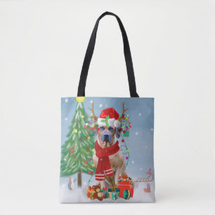 Rhodesian Ridgeback Dog in Snow Christmas Gift  Tote Bag