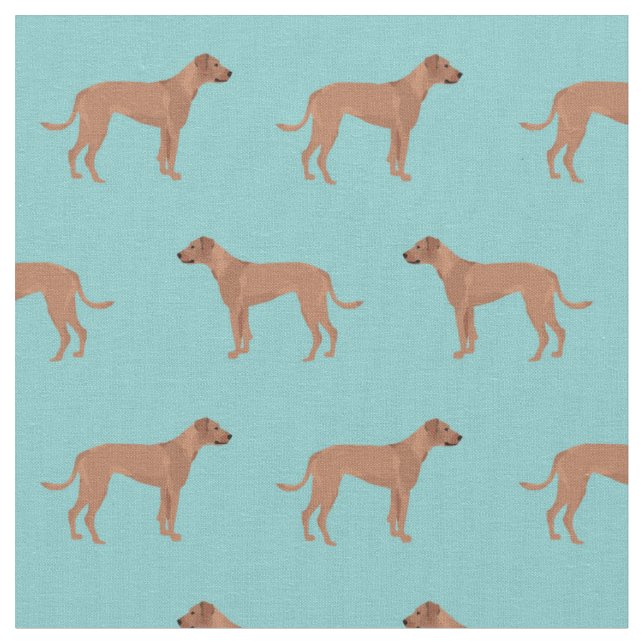 rhodesian ridgeback dog light blue fabric (Close Up)