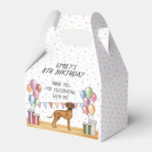 Rhodesian Ridgeback Dog Pastel Birthday Thank You Favour Box
