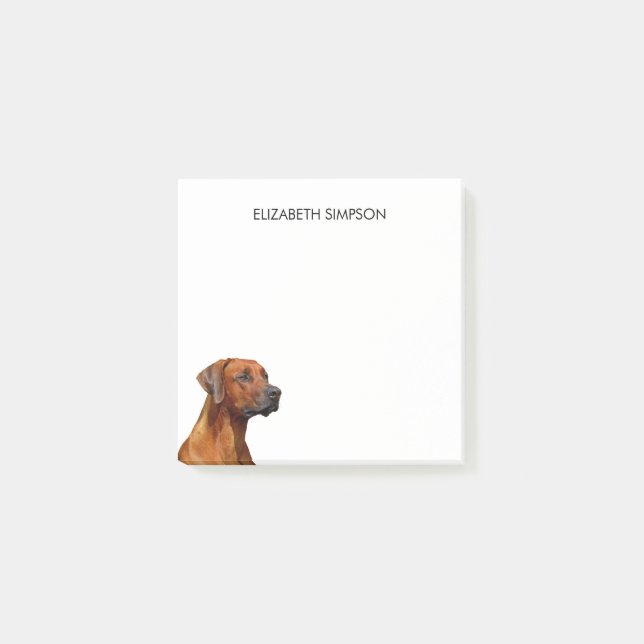 Rhodesian Ridgeback Dog Post-it Notes (Front)
