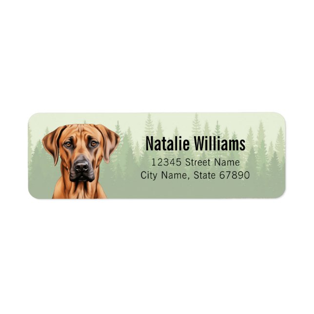 Rhodesian Ridgeback Dog Return Address Labels (Front)