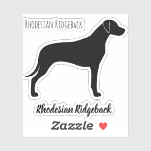 Rhodesian Ridgeback Dog Silhouette Ridgie Vinyl