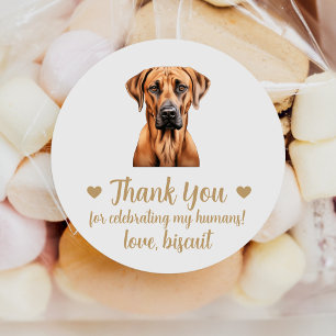 Rhodesian Ridgeback Dog Wedding Favour Stickers