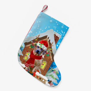 Rhodesian Ridgeback dog with Christmas gifts Small Christmas Stocking