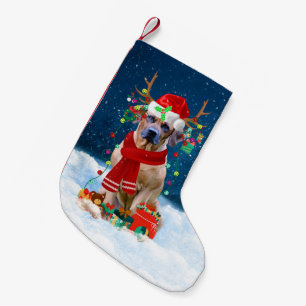Rhodesian Ridgeback dog with Christmas gifts Small Christmas Stocking