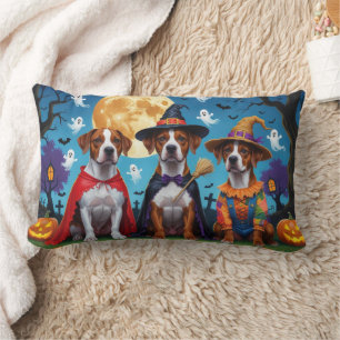 Rhodesian Ridgeback Dogs Pumpkin Halloween Funny  Lumbar Cushion
