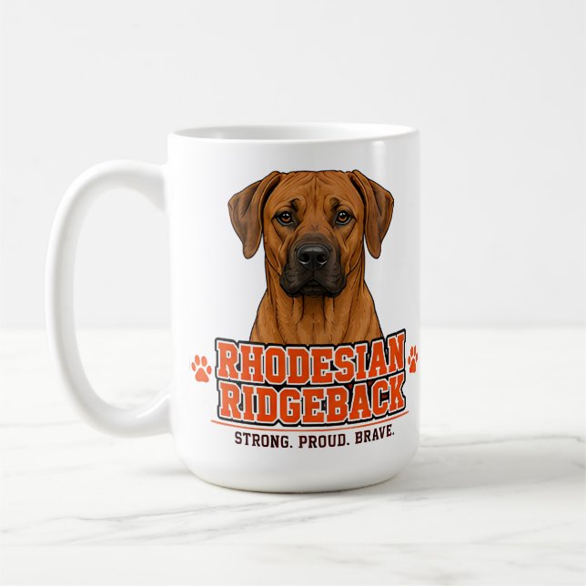 🐾 Rhodesian Ridgeback Family Pride 🐾 Coffee Mug (Left)