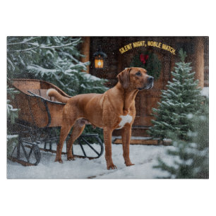 Rhodesian Ridgeback Festive Holiday Christmas Cutting Board