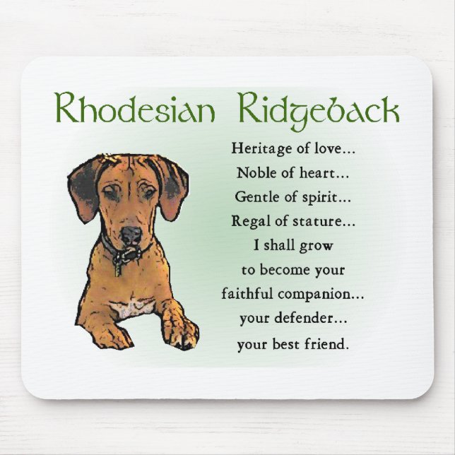 Rhodesian Ridgeback Gifts Mouse Mat (Front)