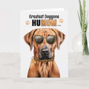Rhodesian Ridgeback Greatest HuMOM Mother's Day Holiday Card