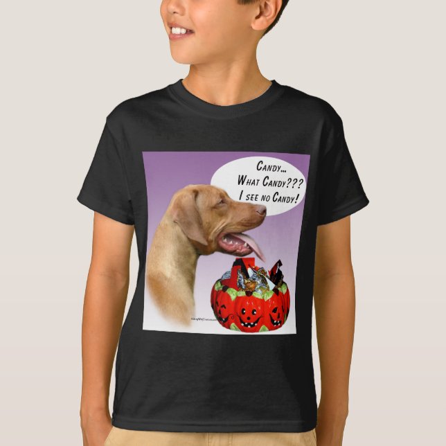 Rhodesian Ridgeback Halloween Candy T-Shirt (Front)