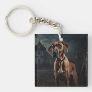 Rhodesian Ridgeback Halloween Scary  Key Ring