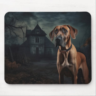 Rhodesian Ridgeback Halloween Scary Mouse Mat