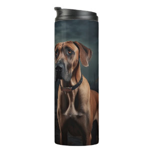 Rhodesian Ridgeback Halloween Scary  Thermal Tumbler