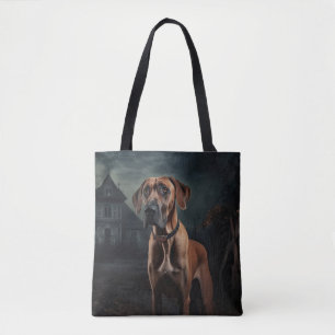 Rhodesian Ridgeback Halloween Scary Tote Bag