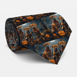 Rhodesian Ridgeback Halloween Spooky Tie