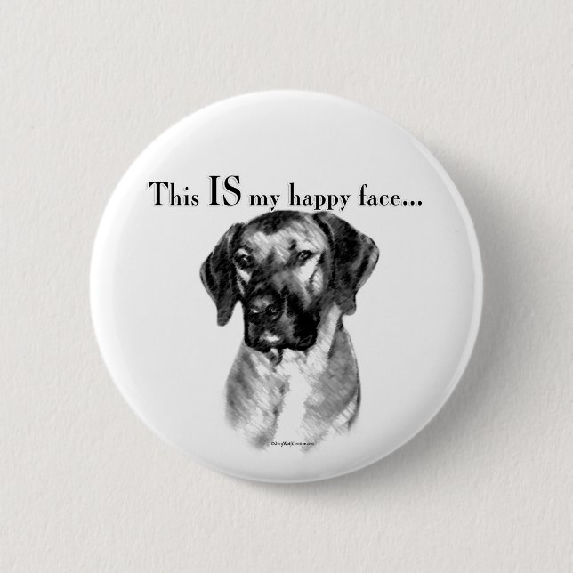 Rhodesian Ridgeback Happy Face 6 Cm Round Badge (Front)