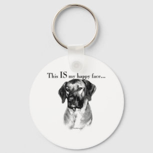 Rhodesian Ridgeback Happy Face Key Ring