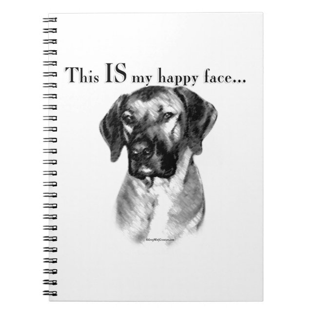 Rhodesian Ridgeback Happy Face Notebook (Front)