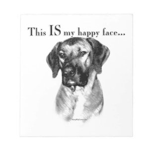 Rhodesian Ridgeback Happy Face Notepad