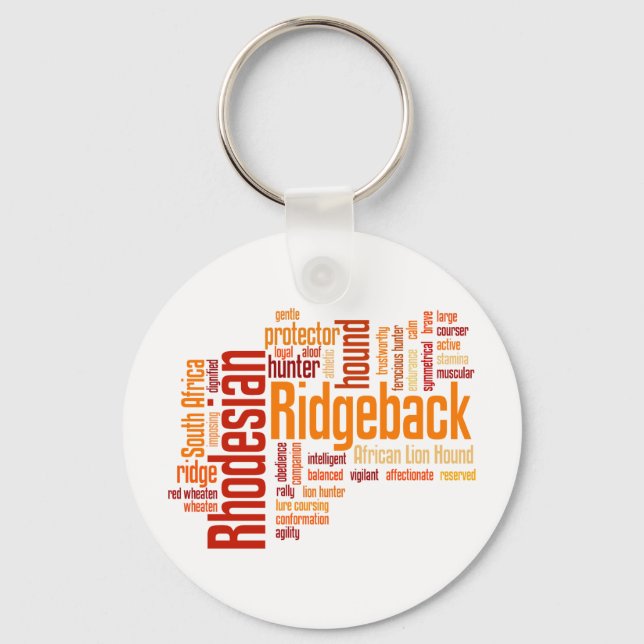 Rhodesian Ridgeback Key Ring (Front)