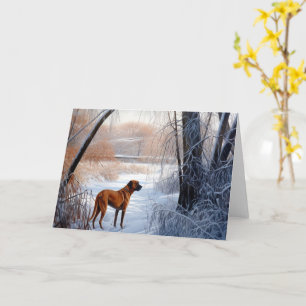 Rhodesian Ridgeback Let It Snow Christmas  Card