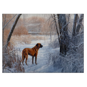 Rhodesian Ridgeback Let It Snow Christmas Cutting Board