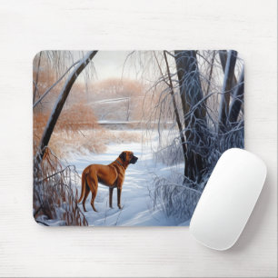 Rhodesian Ridgeback Let It Snow Christmas  Mouse Mat