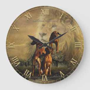 Rhodesian Ridgeback Lion Hound Art Large Clock