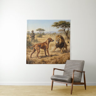 Rhodesian Ridgeback Lion Hound Art Tapestry