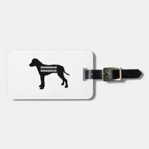 rhodesian ridgeback name silhouette luggage tag