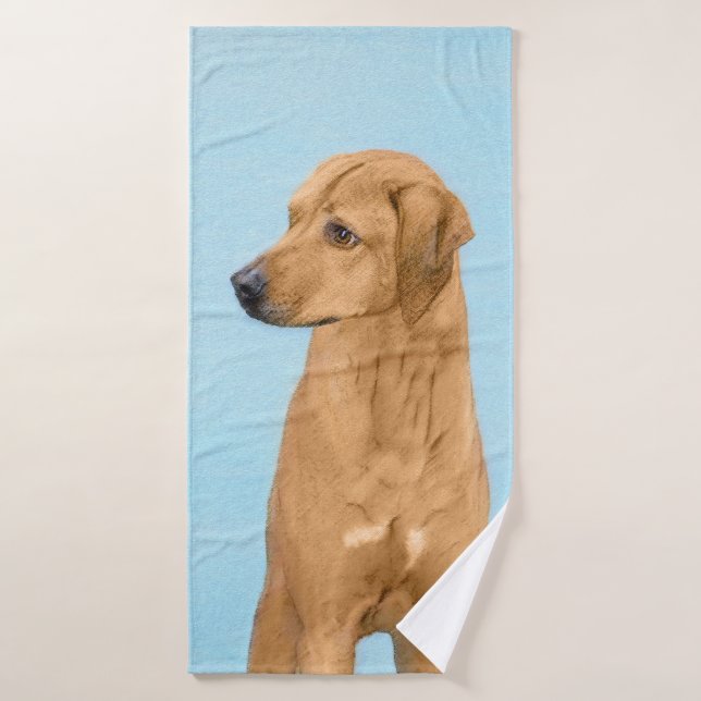 Rhodesian Ridgeback Painting - Original Dog Art Bath Towel Set (Bath Towel)
