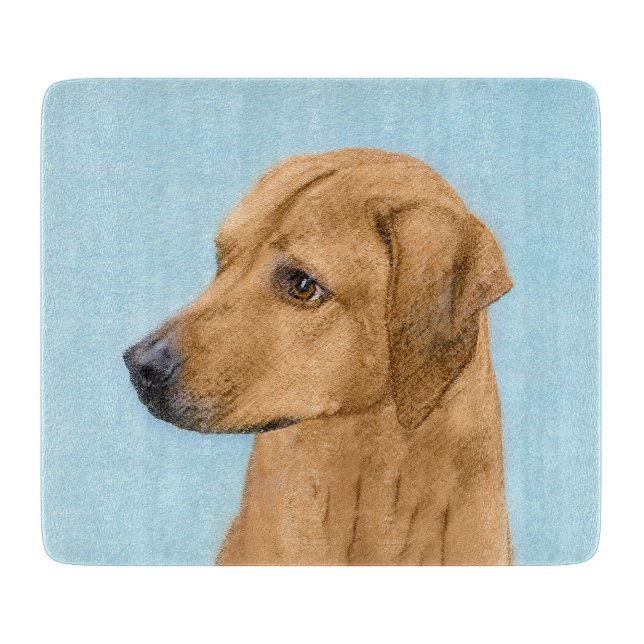 Rhodesian Ridgeback Painting - Original Dog Art Cutting Board (Front)