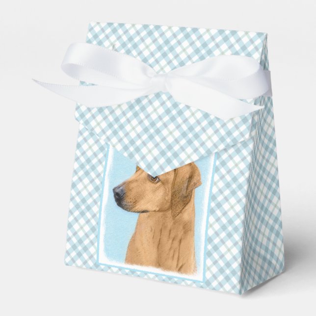 Rhodesian Ridgeback Painting - Original Dog Art Favour Box (Front Side)