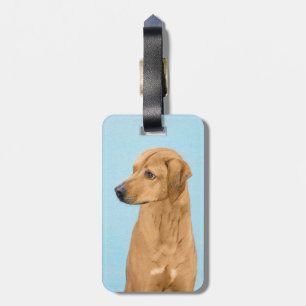Rhodesian Ridgeback Painting - Original Dog Art Luggage Tag