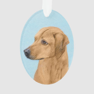 Rhodesian Ridgeback Painting - Original Dog Art Ornament