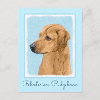 Rhodesian Ridgeback Painting - Original Dog Art Postcard