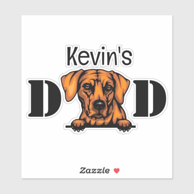 Rhodesian Ridgeback Peeking Dad Personalised  Stic (Sheet)