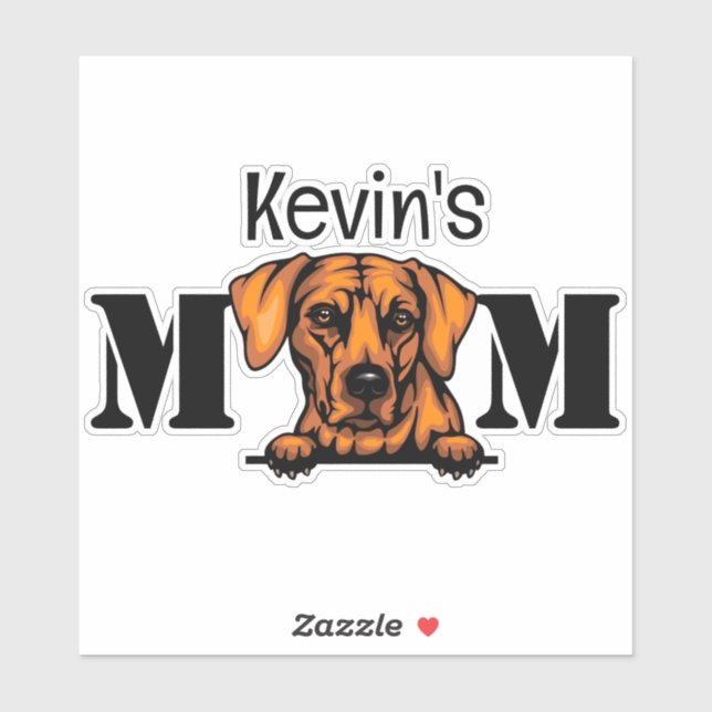 Rhodesian Ridgeback Peeking Mum Personalised  (Sheet)